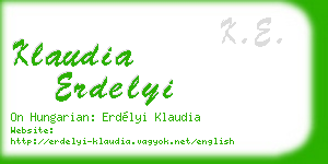 klaudia erdelyi business card